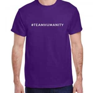 Purple #Teamhumanity T-shirt
